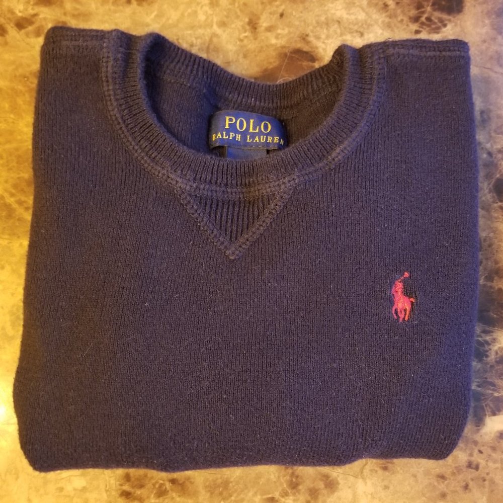 Kids blue polo sweater